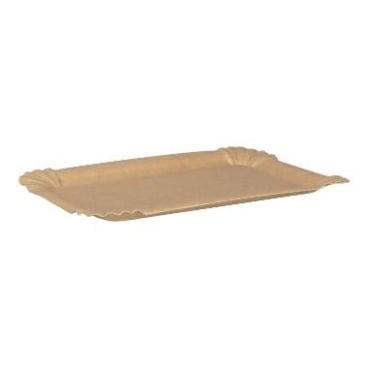 Verive Pappteller eckig, braun, 11 x 17 cm 1 Karton = 6 Packungen à 250 Stück - Bild-Darstellung des Produktes 1