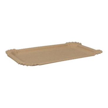 Verive Pappteller eckig, braun, 13 x 20 cm 1 Karton = 6 Packungen à 250 Stück - Bild-Darstellung des Produktes 1