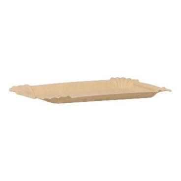 Verive Pappteller eckig, braun, 10 x 16 cm 1 Packung = 250 Stück - Bild-Darstellung des Produktes 1