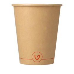 Pappbecher 200ml / 8 Oz - 200 Stk. Ohne Deckel - Hellbraun
