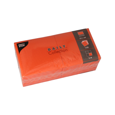 Papstar DAILY Collection Servietten, 24x24 cm, 1/4, nektarine 1 Packung = 150 Stück - Bild-Darstellung des Produktes 1