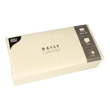 Papstar DAILY Collection Servietten, 32x32 cm, 1/4, champanger 1 Packung = 150 Stück - Bild-Darstellung des Produktes 1
