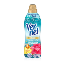 Henkel AG & Co. KGaA Vernel Aromatherapie Zauberhafte Malediven Weichspüler, Langanhaltende Wäschepflege hält bis zu 100 Tage frisch, 814 ml - Flasche V37MA