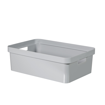 Curver INFINITY RECYCLING Box 30 L 1 Karton = 5 Boxen, Farbe: hellgrau - Bild-Darstellung des Produktes 1