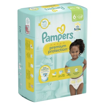 Pampers Premium Protection 6 Extra Large, 13+ kg, Größe 6 1 Single Packung = 19 Windeln - Bild-Darstellung des Produktes 1