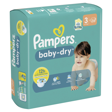 Pampers Baby Dry 3 Midi Windeln, 6-10 kg, Größe 3 1 Single Packung = 34 Windeln - Bild-Darstellung des Produktes 1