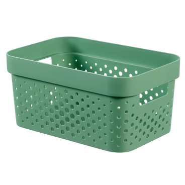 Curver INFINITY RECYCLING Box mit Lochmuster 4,5 L 1 Box, Farbe: kiefergrün - Bild-Darstellung des Produktes 1