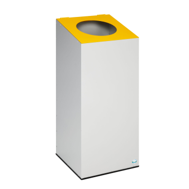 VAR Wertstoffsammelgerät WSG 38, mit Klemmring, 100 Liter Gerätefarbe Kopfteil/Aufsatz: gelb (RAL 1023), Wertstoffe - Bild-Darstellung des Produktes 1
