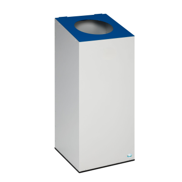 VAR Wertstoffsammelgerät WSG 38, mit Klemmring, 100 Liter Gerätefarbe Kopfteil/Aufsatz: blau (RAL 5010), Papier - Bild-Darstellung des Produktes 1
