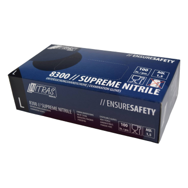 NITRAS SUPREME NITRILE Nitril Einmalhandschuhe, blau 1 Packung = 100 Stück, Größe L - Bild-Darstellung des Produktes 1