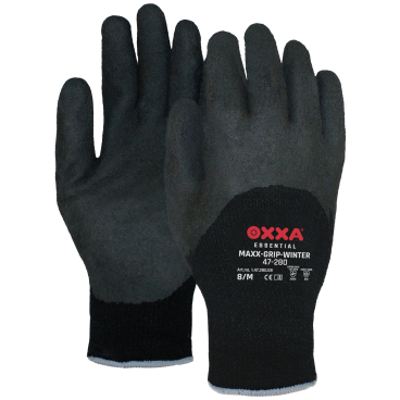 OXXA® Essential Maxx-Grip-Winter 47-280 Winterhandschuhe, schwarz 1 Packung = 12 Paar, Größe 9 - Bild-Darstellung des Produktes 1