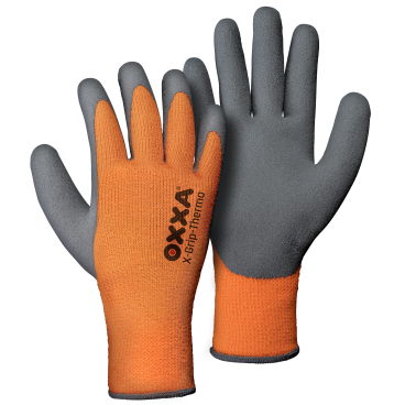 OXXA® Premium X-Grip-Thermo 51-850 Arbeitshandschuhe, orange/grau 1 Karton = 72 Paar, Größe 10 - Bild-Darstellung des Produktes 1