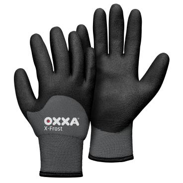 OXXA® Premium X-Frost 51-860 Arbeitshandschuhe, schwarz/grau 1 Karton = 72 Paar, Größe 8 - Bild-Darstellung des Produktes 1
