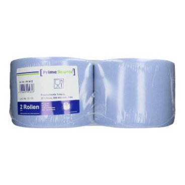 PrimeSource Putztuchrolle, 3-lagig, blau 1 Karton = 2 Rollen, 22 cm x 34 cm x 170 m, 500 Abrisse - Bild-Darstellung des Produktes 1