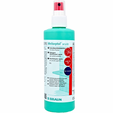 B. Braun Flächendesinfektionsmittel Meliseptol® acute, parfümfrei 250 ml - Sprühflasche - Bild-Darstellung des Produktes 1