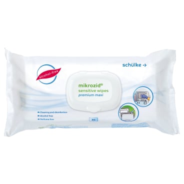 Schülke mikrozid® sensitive wipes Desinfektionstücher 1 Packung = 80 Tücher, premium maxi - Bild-Darstellung des Produktes 1