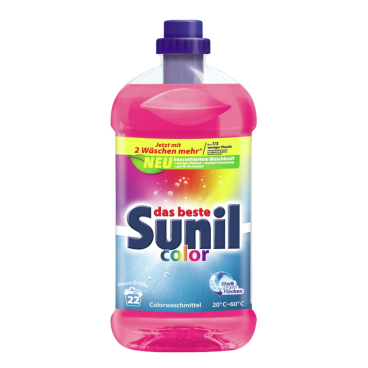 Sunil Color Waschmittel 22 Wäschen, flüssig 1 Karton = 12 Flaschen à 1 ,1 Liter - Bild-Darstellung des Produktes 1