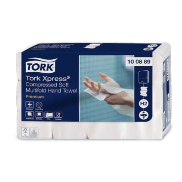 Tork Xpress® Multifold Papierhandtücher, weiß, H2, 24 x 21,2 cm 1 Karton = 12 Packungen à 225 Tücher - Bild-Darstellung des Produktes 1