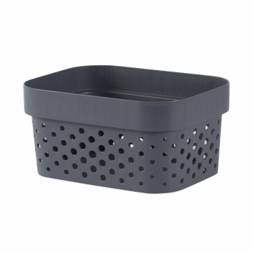 Curver INFINITY RECYCLING Box mit Lochmuster 1,4 L 1 Box, Farbe: dunkelgrau - Bild-Darstellung des Produktes 1