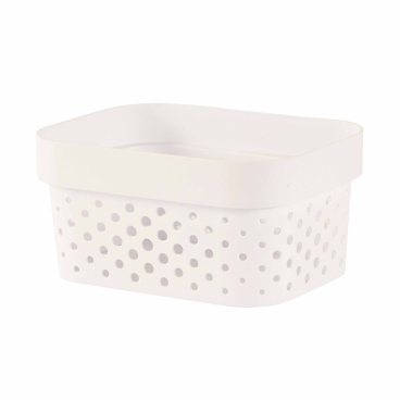Curver INFINITY RECYCLING Box mit Lochmuster 1,4 L 1 Box, Farbe: weiß - Bild-Darstellung des Produktes 1