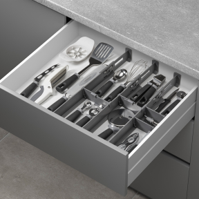 Metaltex Multi-Fit PLUS Schubladen-Organizer – Maße: B 8,5-13 x L 39-49 cm