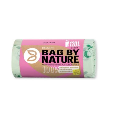 Bio-Müllbeutel, 100 % kompostierbar 1 Rolle = 5 Stück, 120 Liter - Bild-Darstellung des Produktes 1