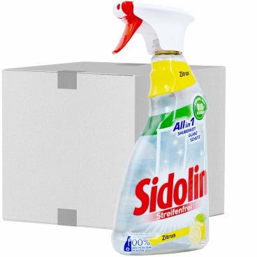 Sidolin Zitrus Glasreiniger 1 Karton = 10 x 500 ml - Flasche - Bild-Darstellung des Produktes 1