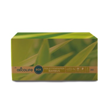 Fripa oecolife Toilettenpapier, BAMBUS, 3-lagig, naturbeige 1 Karton = 12 Rollen à 250 Blatt - Bild-Darstellung des Produktes 1