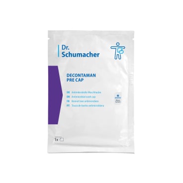 Dr. Schumacher DECONTAMAN PRE CAP, Waschhaube 1 Karton = 30 Packungen mit 1 Waschhaube - Bild-Darstellung des Produktes 1