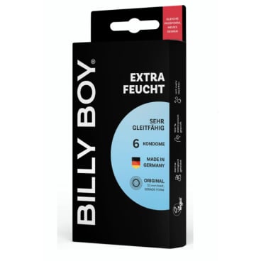 BILLY BOY Extra Feucht Kondome, sehr gleitfähig, ORIGINAL, 52 mm 1 Packung = 6 Stück - Bild-Darstellung des Produktes 1
