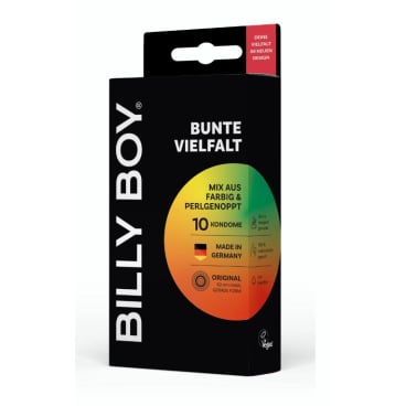 BILLY BOY Bunte Vielfalt Kondome, farbig sortiert, ORIGINAL 52 mm 1 Packung = 10 Stück - Bild-Darstellung des Produktes 1