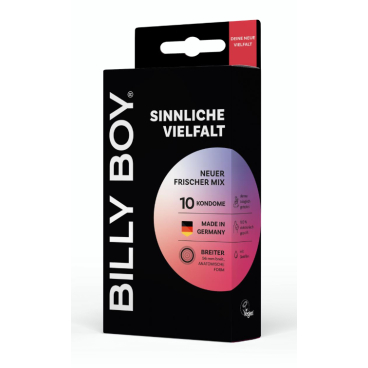 BILLY BOY Sinnliche Vielfalt Kondome, BREITER, 56 mm 1 Packung = 10 Stück - Bild-Darstellung des Produktes 1