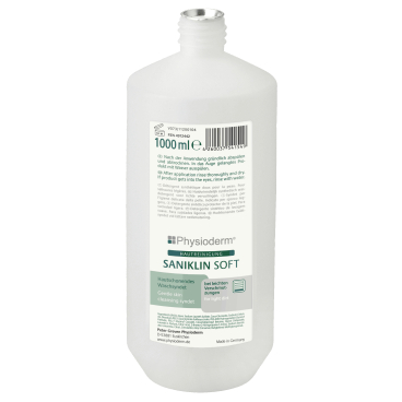 Physioderm® Saniklin Soft Hautreinigungscreme 1000 ml - Rundflasche (1 Karton = 10 Flaschen) - Bild-Darstellung des Produktes 1
