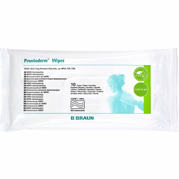 B. Braun Prontoderm® Wipes Einmal-Waschtücher 1 Packung = 10 Tücher - Bild-Darstellung des Produktes 1