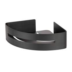 Wenko-Wenselaar GmbH & Co. KG WENKO Turbo-Loc® Eckablage Bivio Black matt, aus Aluminium, Ablage aus Aluminium, Schwarz matt lackiert, 100 % rostfrei, 1 Stück 26070100
