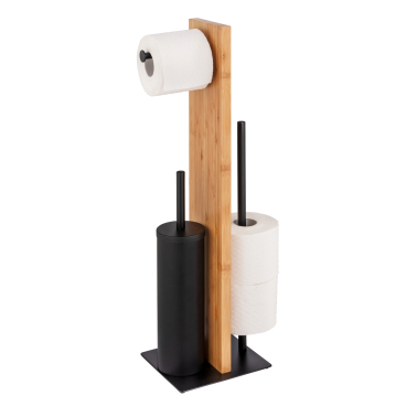 WENKO Stand WC-Garnitur Lesina Bambus, Silikon-Bürstenkopf 1 Stück - Bild-Darstellung des Produktes 1