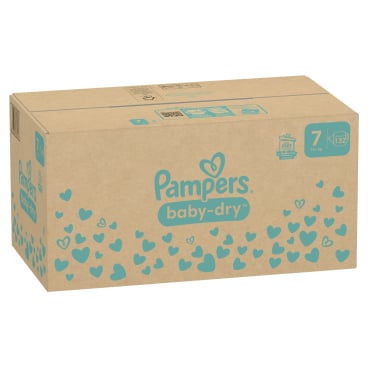 Pampers Baby Dry 7 Extra Large Windeln, 15+ kg 1 Monatsbox = 132 Windeln - Bild-Darstellung des Produktes 1