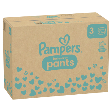 Pampers Baby Dry Pants 3 Midi Windeln, 6-11 kg 1 Monatsbox = 192 Windeln - Bild-Darstellung des Produktes 1