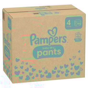 Pampers Baby Dry Pants 4 Maxi Windeln, 9-15 kg 1 Monatsbox = 180 Windeln - Bild-Darstellung des Produktes 1