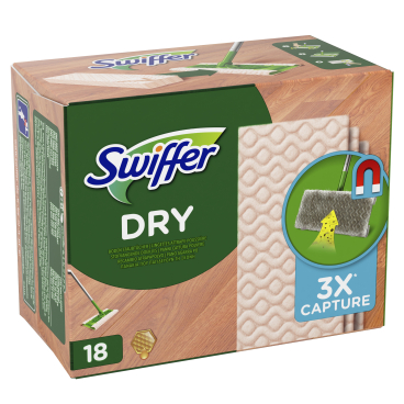 Swiffer Dry Wischtücher trocken, Nachfüllpackung 1 Packung = 18 Tücher - Bild-Darstellung des Produktes 1