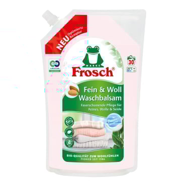 Frosch Fein- & Woll-Waschbalsam, 30 Waschladungen 1,44 Liter - Beutel, wiederverschließbar - Bild-Darstellung des Produktes 1