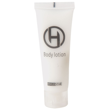 Hygostar® Hotel- Body Lotion, pflegend zur Haut, im Verkaufs-Tray 1 Packung = 50 Tuben à 30 ml - Bild-Darstellung des Produktes 1