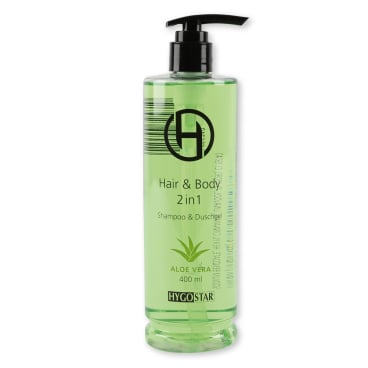Hygostar® Hair & Body, 2in1, Shampoo und Duschgel, Aloe Vera Duft 1 Packung = 15 Flaschen à 400 ml - Bild-Darstellung des Produktes 1