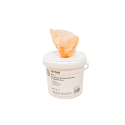 ELOS Osnabrücker Industrie- Putztuch GmbH & Co. KG ELOtex PowerWipes Reinigungstücher, 1-lagig, orange, Feuchte Vliestücher im wiederverschließbaren Spendereimer, 1 Karton = 6 Spendereimer à 100 Blatt 707500