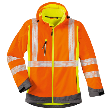 4PROTECT® Warnschutz Softshelljacke HOUSTON, orange/gelb 1 Stück, Größe: 4XL - Bild-Darstellung des Produktes 1