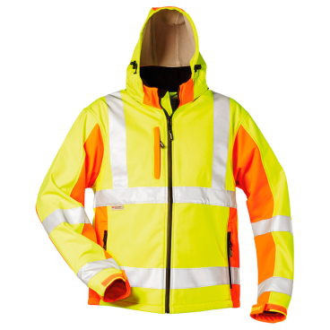 elysee® Warnschutz Softshelljacke JIM, gelb/orange 1 Stück, Größe: L - Bild-Darstellung des Produktes 1