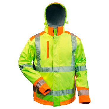 elysee® Warnschutz-Softshelljacke RICKMER, Gelb/Orange 1 Stück, Größe: L - Bild-Darstellung des Produktes 1