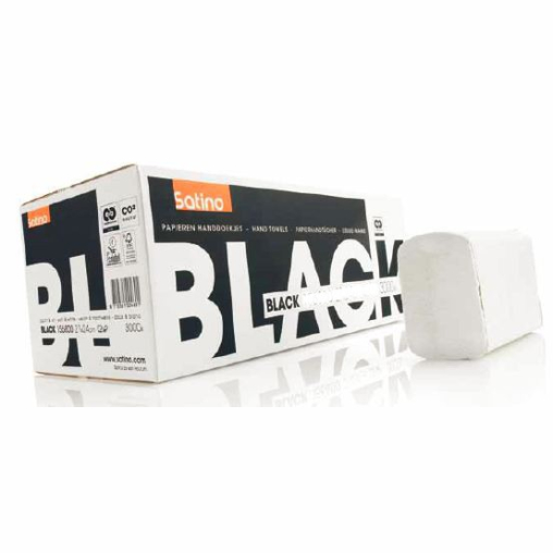 SATINO Black Handtuchpapier, 20 x 23 cm