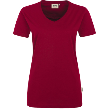HAKRO® Damen V-Shirt PERFORMANCE, weinrot 1 Stück, Größe: 5XL - Bild-Darstellung des Produktes 1
