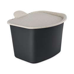 koziol - ideas for friends GmbH Koziol Bio Abfall Behälter BIBO, Kücheneimer zum Sammeln von Bioabfällen, Farbe: nature ash grey 8618701